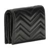 Gucci GG Charme Lam Mini Wallet Women Wallet Light-Gold Black 466492-AAFAX-1000