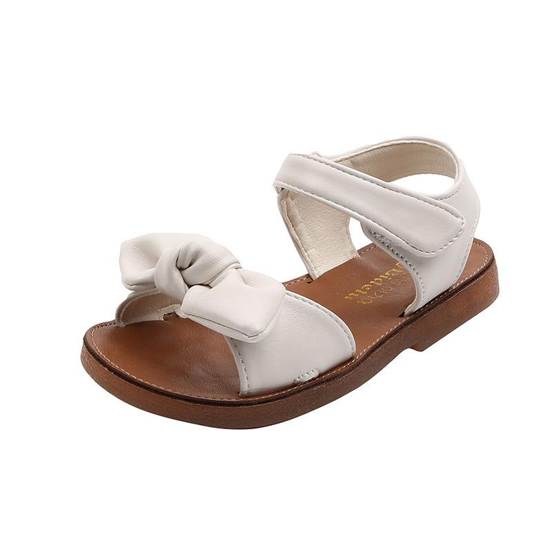 Summer Korean Style Bowknot Girls' Sandals, Princess Shoes, Anti-Slip Soft Sole Baby Shoes.