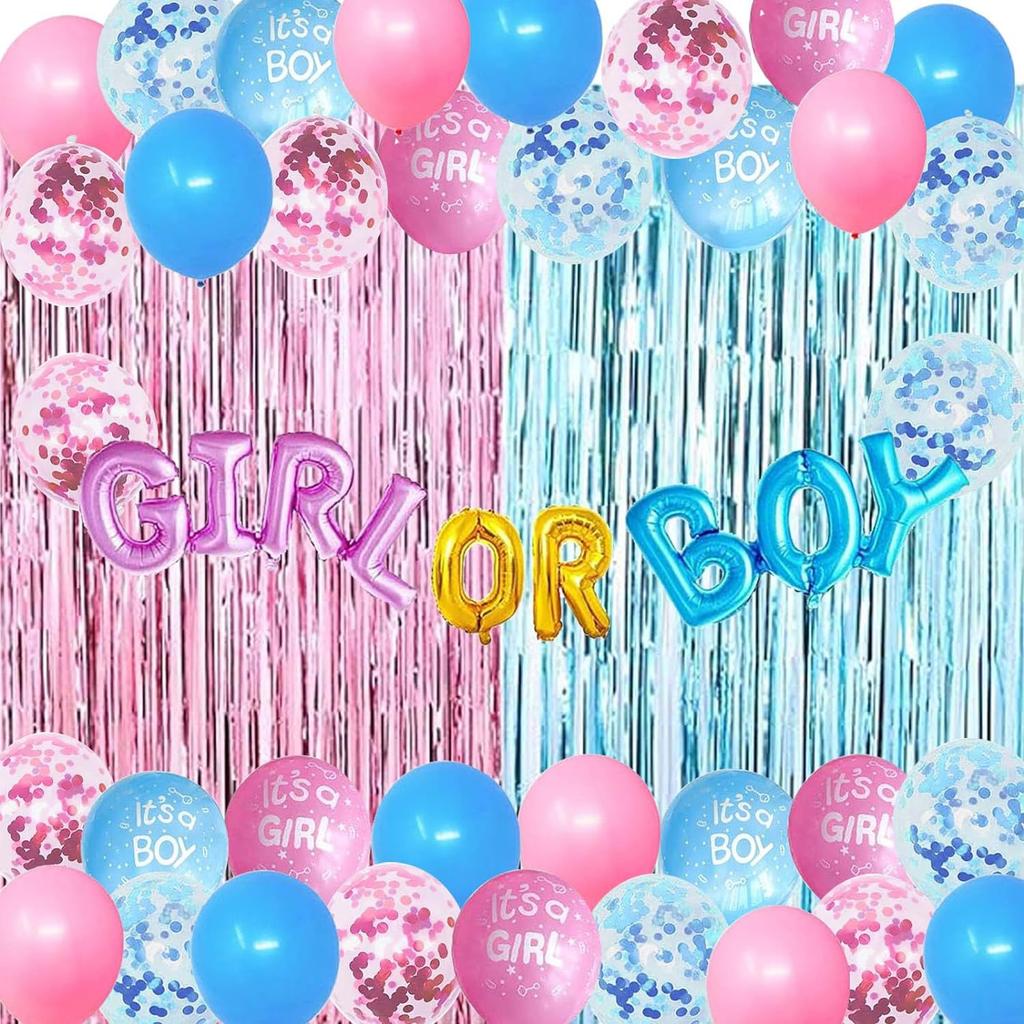 Набор для украшения воздушными шарами для определения пола ребенка Мальчик или девочка Вечеринка по определению пола ребенка Набор для детского душа
