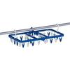 Towa Sangyo Laundry Drying Rack with LST Side Hooks, 32 Pinch Clothes Hangers, Blue, Anti-Tilt, Double Hooks, Large, Approx. 33cm Wide x 60cm Deep x 3