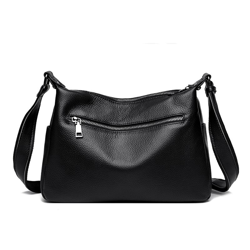 Винтажная кожаная сумка через плечо для женщин, прочная роскошная сумка, женская сумка-мессенджер из натуральной кожи