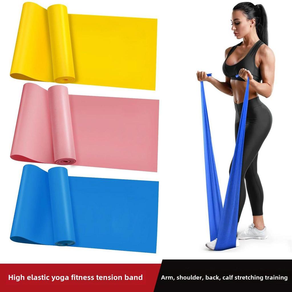 High Elastic Rubber Resistance Bands for Yoga, Fitness, and Dance Training - Available In Yellow, Pink, and Blue