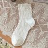 Spring/Summer Women's White Silk Lace Socks - Cute Japanese JK Style Mid-Calf, Perfect with Small Leather Shoes