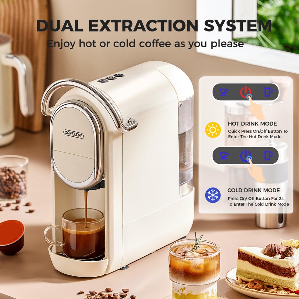 MK-609 3 в 1 капсульная кофемашина 92 градуса по Цельсию 19 бар для холодного и горячего заваривания кофемашина для капсул с одним или двумя отделениями