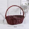 Brown White Handhold Weaving Basket With Handle Basket with Handle  Vegetables Fruit