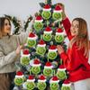 12 шт.-упаковка рождественских украшений для елки с зелеными волосами, милые украшения