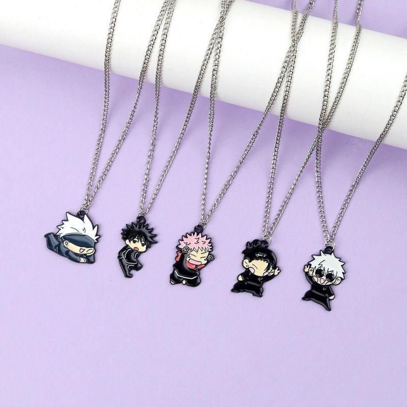 Jujutsu Kaisen Yuji Itadori and Gojo Satoru Necklace Creative Cartoon Cute Fashionable Personalized Portable Student Pendant