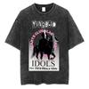 Washed Vintage Yungblud Idols World Tour Tshirt Men Women Casual Oversized Cotton T Shirt Male Hip Hop Fashion Retro Tshirts