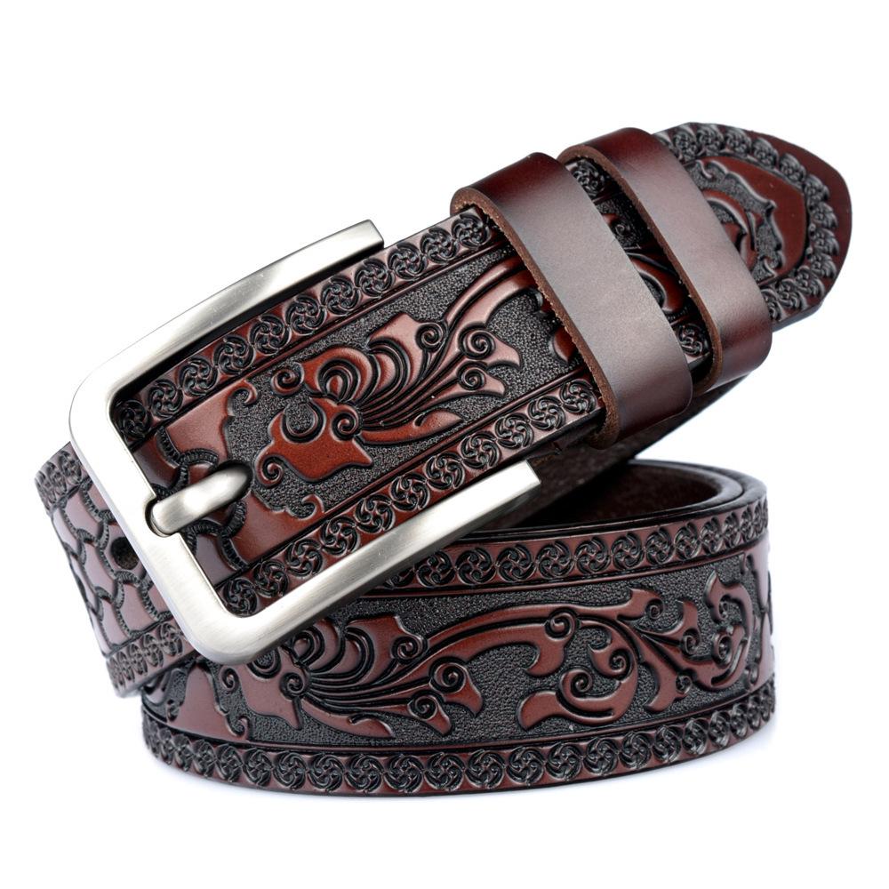 Men's PU Vintage Pin Buckle Leather Belt - Casual & Business Versatile Accessory for Jeans