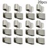 20pcs Stainless Steel Cable Clip Silver Tone Solar Photovoltaic Parts Accessories Cable Clip Wires Clamp