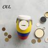Poolside Gathering Decor Conga Drum Piggy Bank with National Flag Design for Kids Adults, Decorative Money Saving Personalized Gift Music Fans