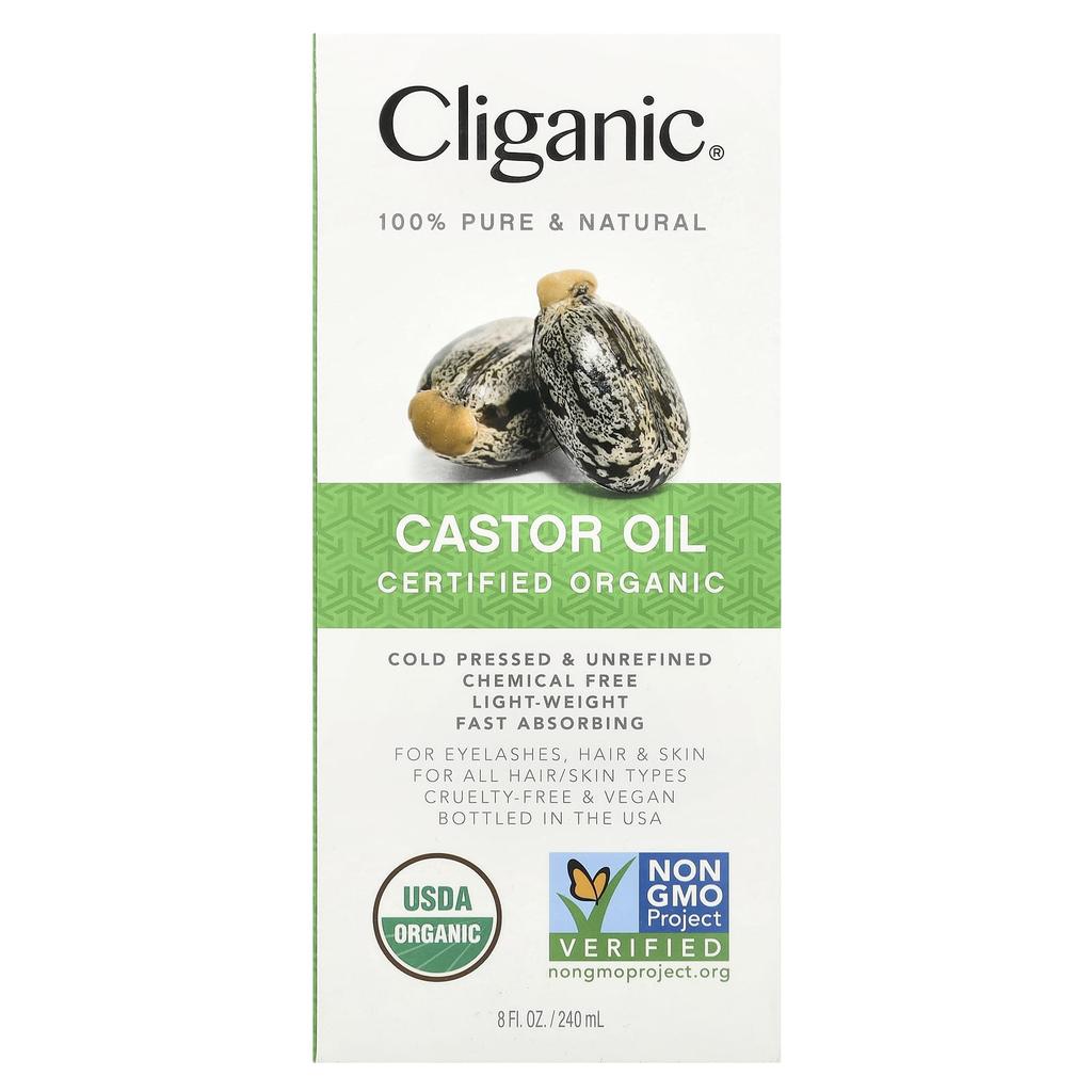 100% Pure & Natural, Organic Castor Oil, 240Ml(8Fl Oz)