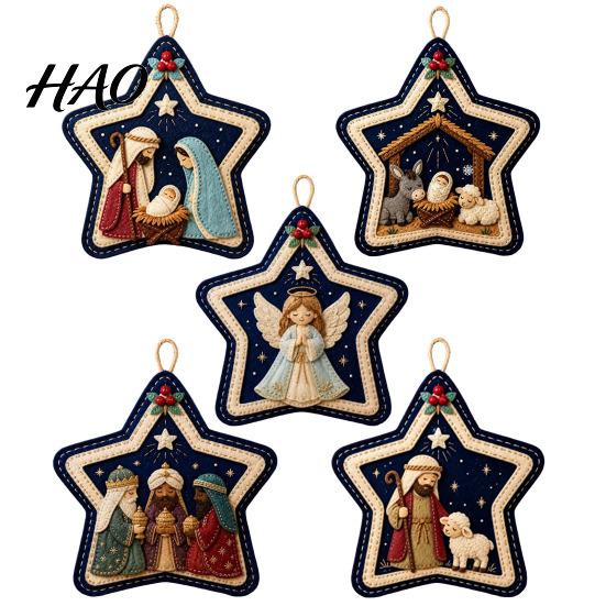 Holiday Home Decorative Pendant Felt Christmas Pendant, Hanging Ornament for Wall Decor, Indoor Outdoor Fireplace Tree Decorations Living Room