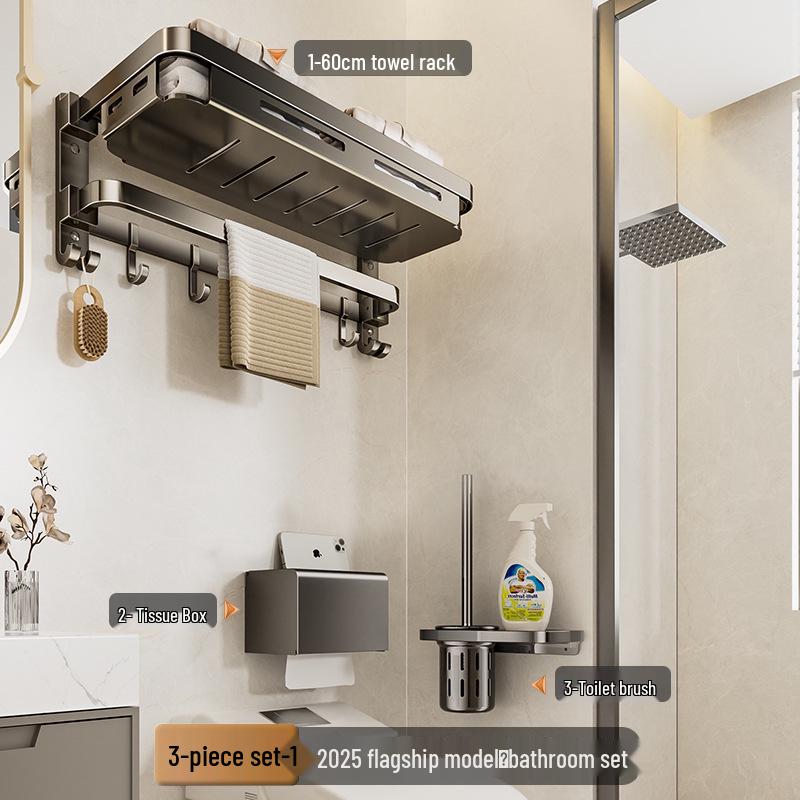 Настенная складная вешалка для полотенец для ванной без сверления