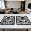 12 x 18 дюймов Моющиеся Хлопковые Льняные Прочные Многоразовые Защитные Покрытия для Стола для Обеденного Стола Кухни Свадебной Вечеринки Праздничного Домашнего Декора Подставки под Тарелки