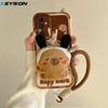 KEYSION Cute 3D Cartoon Plush Case for Samsung A16 4G 5G with Lanyard Soft Silicone Shockproof Phone Cover for Galaxy S23 FE 5G