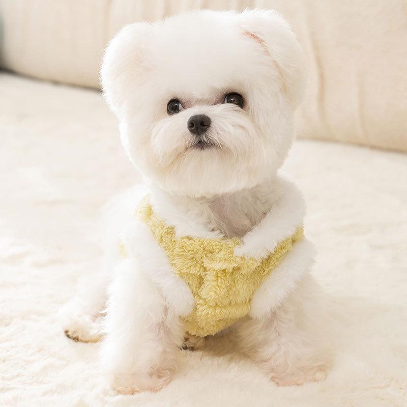 Warm Pet Clothes Cute Print Coat Small Medium Dog Cat Shirt Jacket Teddy French Bulldog Chihuahua Winter Outfit