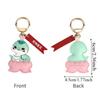 Spring Festival Cartoon Lotus Pendant Good Luck New Year Key Ring Cute Snake Keychain  Ornament