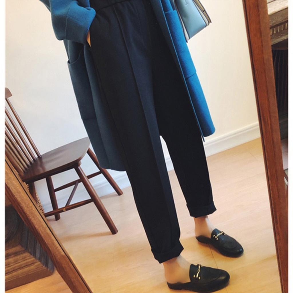 Женские брюки-карандаш с утолщением, осенне-зимние брюки в стиле OL, женские брюки для рабочего костюма, свободные женские брюки, капри