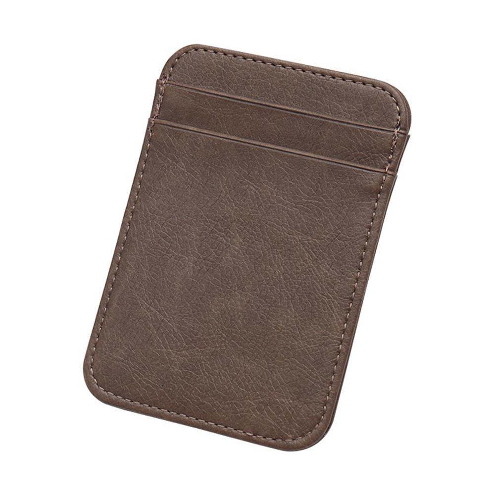 Genuine Leather Men Wallet Brown Coin Purse Small Mini Card Holder Male Wallet Pocket Thin Purses Money Bag Slim Wallet New