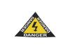F NODE Motorcycle Car Reflective Sticker Warning Sticker DANGER Lightning Mark Waterproof Reflector Yellow Triangle Decal Car Sticker