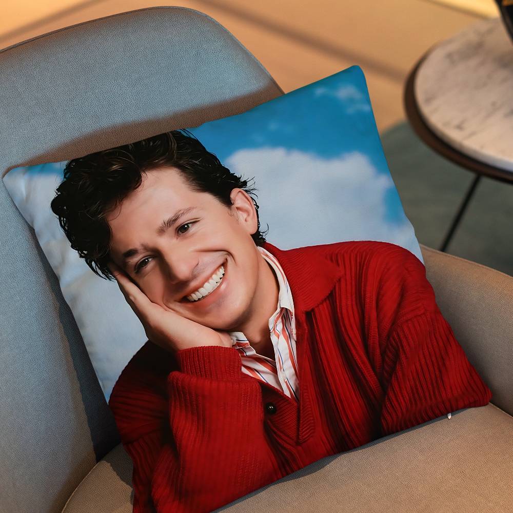 Whatever'S Clever! Charlie Puth Pillow Case Anti-Dustmite Pillowcase Invisible Zipper Silky Short Plush Sofa Cushion Cover