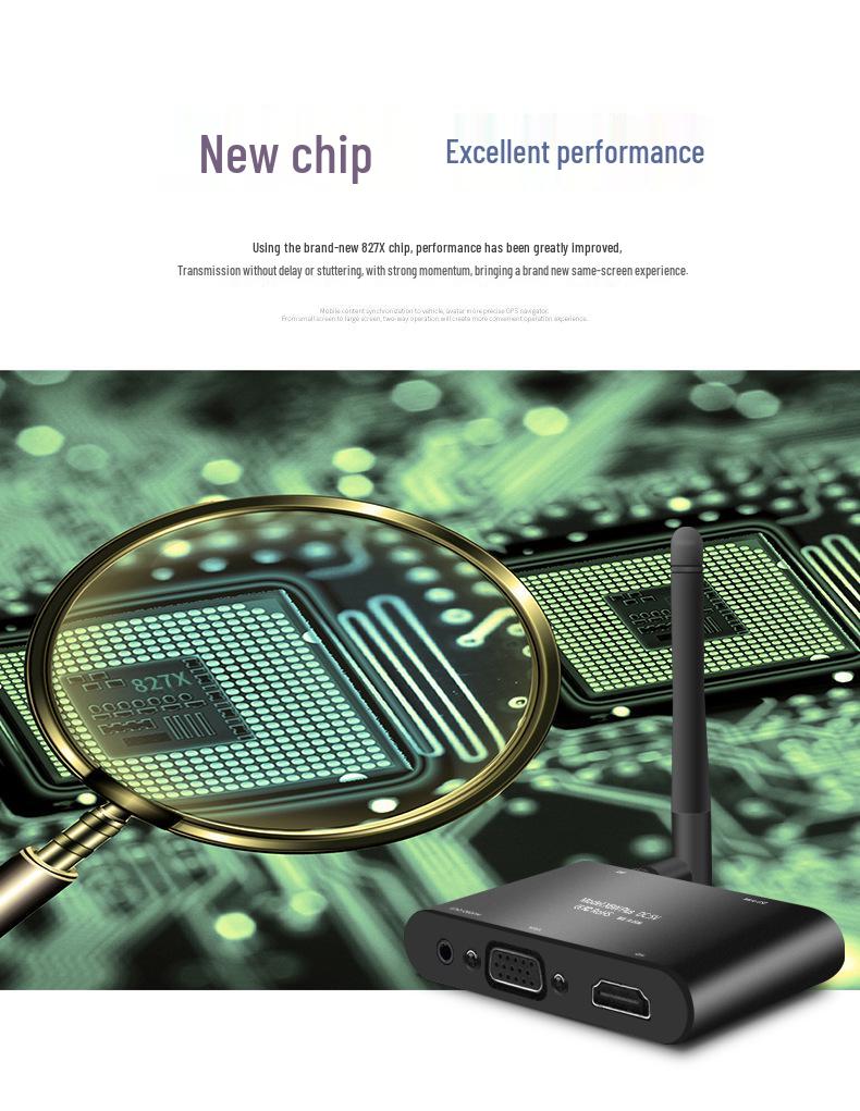 Mirascreen 4K Wireless Screen Mirroring Device for VGA/HD, Compatible with Google/iOS/Android