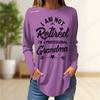 Tops For Women Fashion Letters Print Round Neck Long Sleeve T-shirt Fall Casual Slim Pullover Women's Long Sleeve Top