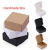 10PCS Jewelry Cardboard Small Handmade Box Square Pack Wrapping Kraft Paper