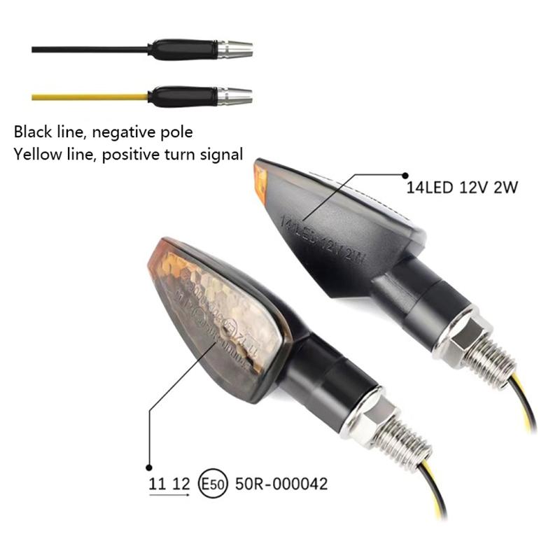2 шт. Универсальный светодиодный указатель поворота для мотоцикла 12 В, водонепроницаемый янтарный мигающий индикатор, мигалка, задние фонари, аксессуары для ламп