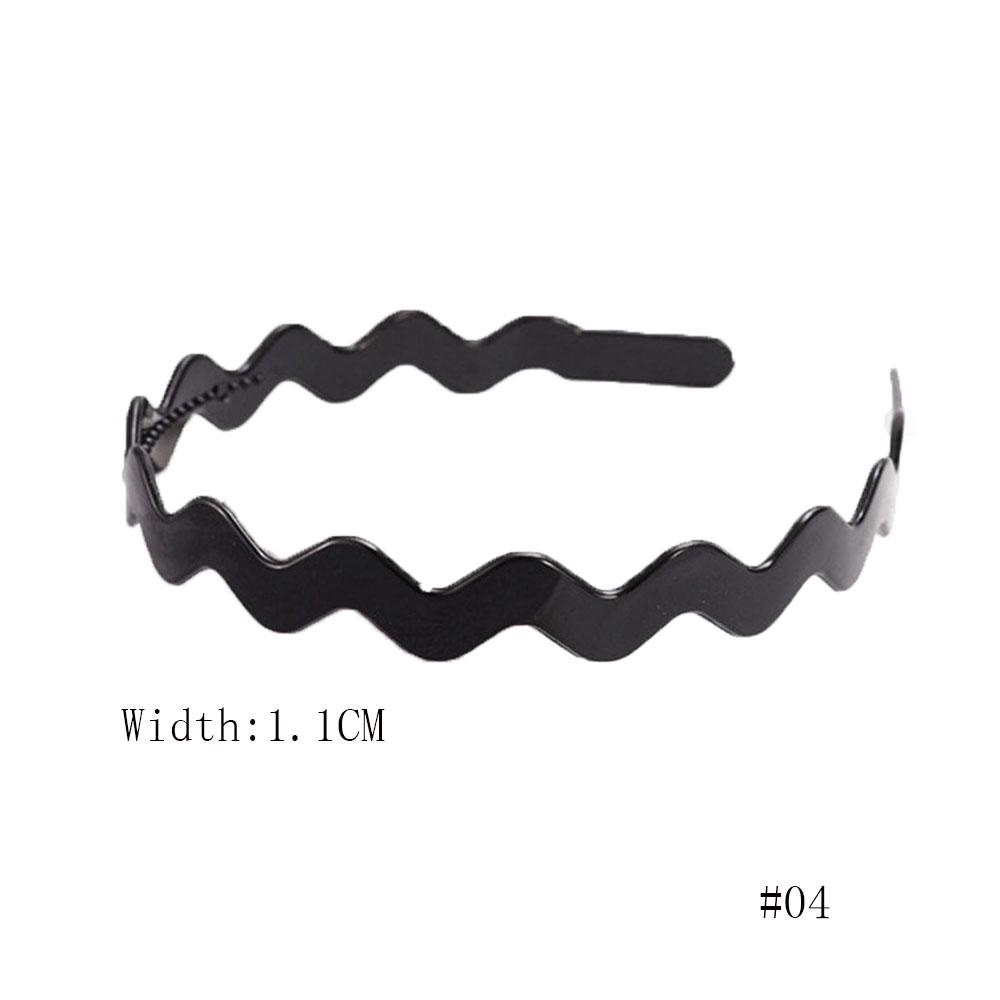 Fashion Plastic Mens Unisex Women Black Wavy Hair Hoop Head Hoop Hair accessories Headband