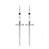 Silver Sword Dangle Earrings - Classic Fashion Jewelry for Women and Men