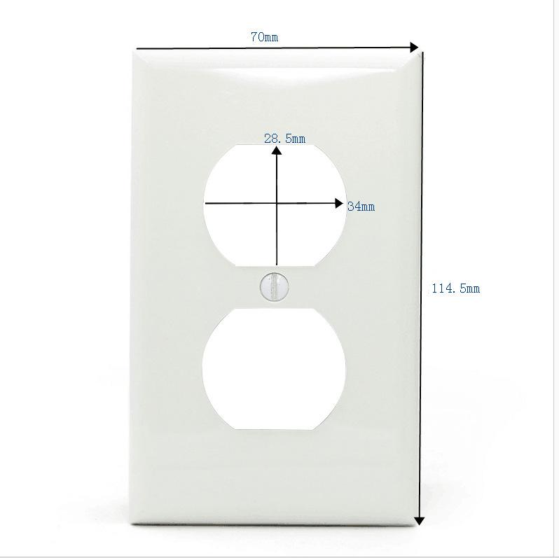American Double Gang Wall Plate - UL Certified Receptacle Cover