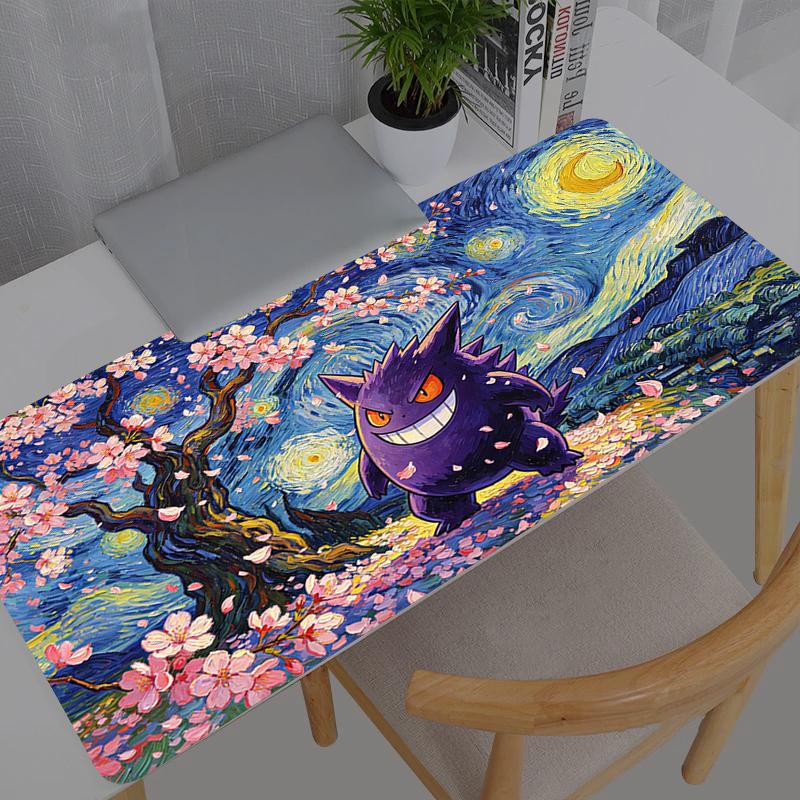 Mouse Pad Pokemon Pikachu Gengar Gamers Decoracion Gamer Desk Mat Mousepad XXL Gaming Accessories Varmilo Keyboard Carpet