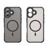 Matt Case for iPhone 17, for MagSafe, reinforced, matte with black frame