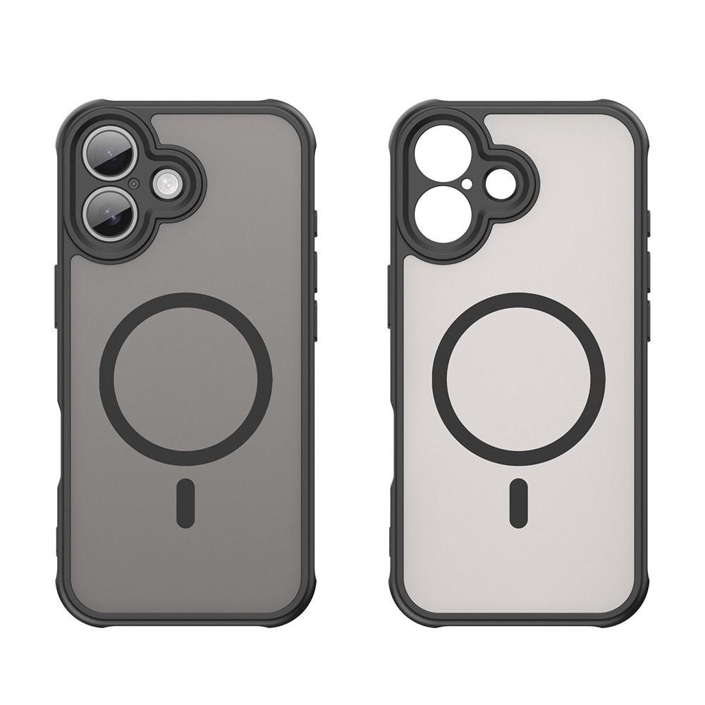 Matt Case for iPhone 17, for MagSafe, reinforced, matte with black frame