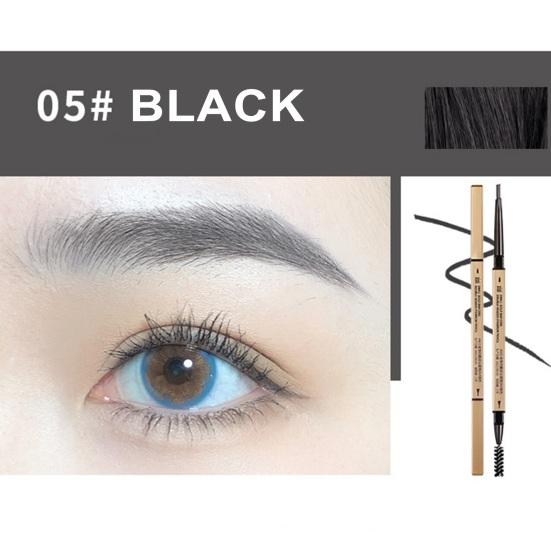 Eyebrow Pencil with Brush Professional Waterproof Sweat-proof Eye Brow Liner Long Lasting Makeup Easy To Color
