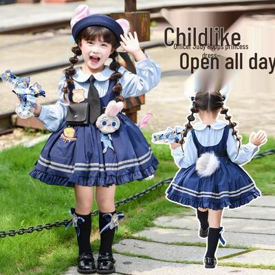 Осень 2025 Девочки Платье Лолиты Принцессы Полицейского Кролика - Издание ко Дню Рождения Чжу Ди