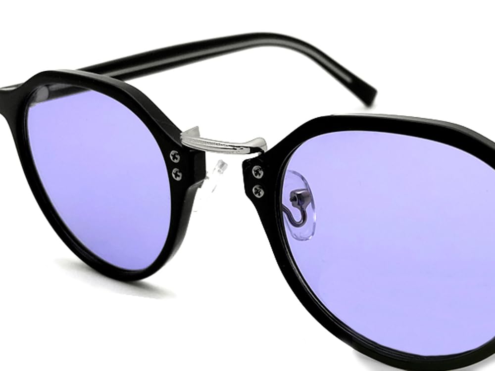 METAL BRIDGE CROWN PANTO BOSTON SUNGLASSES BRIDGE CROWN PANTO BOSTON x LIGHT PURPLE [SPEED ADDICT] (METAL SUNGLASSES) BLACK/SILVER