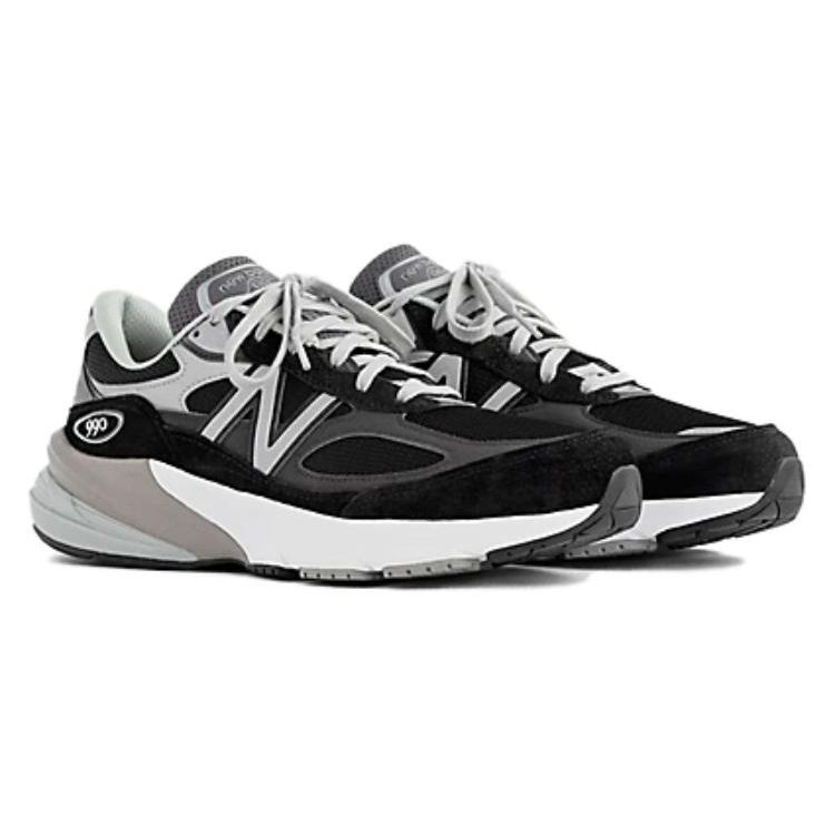 New Balance 990v6 Сделано в США Черные серебристые мужские кроссовки M990BK6