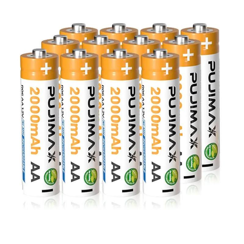 PUJIMAX AA Аккумуляторы Перезаряжаемые 2000 мАч 1,2 В NiMH (12 шт.)