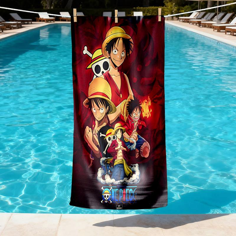 Дизайн пляжного полотенца с принтом One Piece, Мягкое, Легкое. для дома, ванной, спа, бассейна, йоги, серфинга, кемпинга, подарок семье, другу
