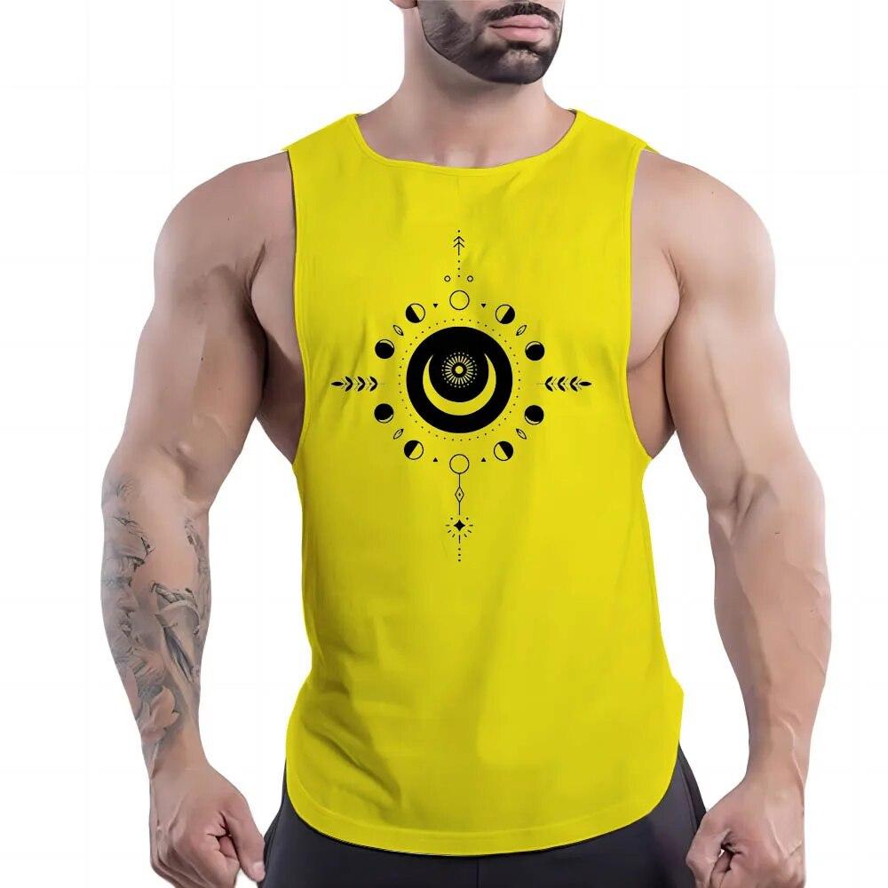 Четыре сезона для взрослых с круглым вырезом на открытом воздухе, повседневный спортивный стиль с 2d принтом, удобный легкий быстросохнущий многоцветный жилет