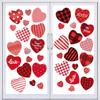 12 Sheets Valentine's Day Window Clings Conversation Heart Double-Sided Window Stickers Decals Candy Heart Window Decorations for Valentine's Day