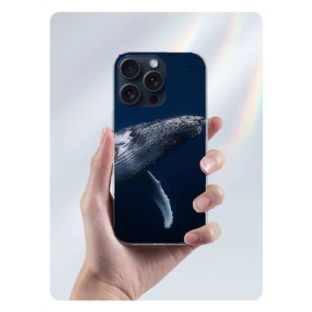 Whale Sea Giant Clear Phone Case For Iphone 17 Air 16 Pro Max 15 Pro 14 Plus 17E 16E 11 13 12 Mini Cover Cases Fundas Cell TPU C