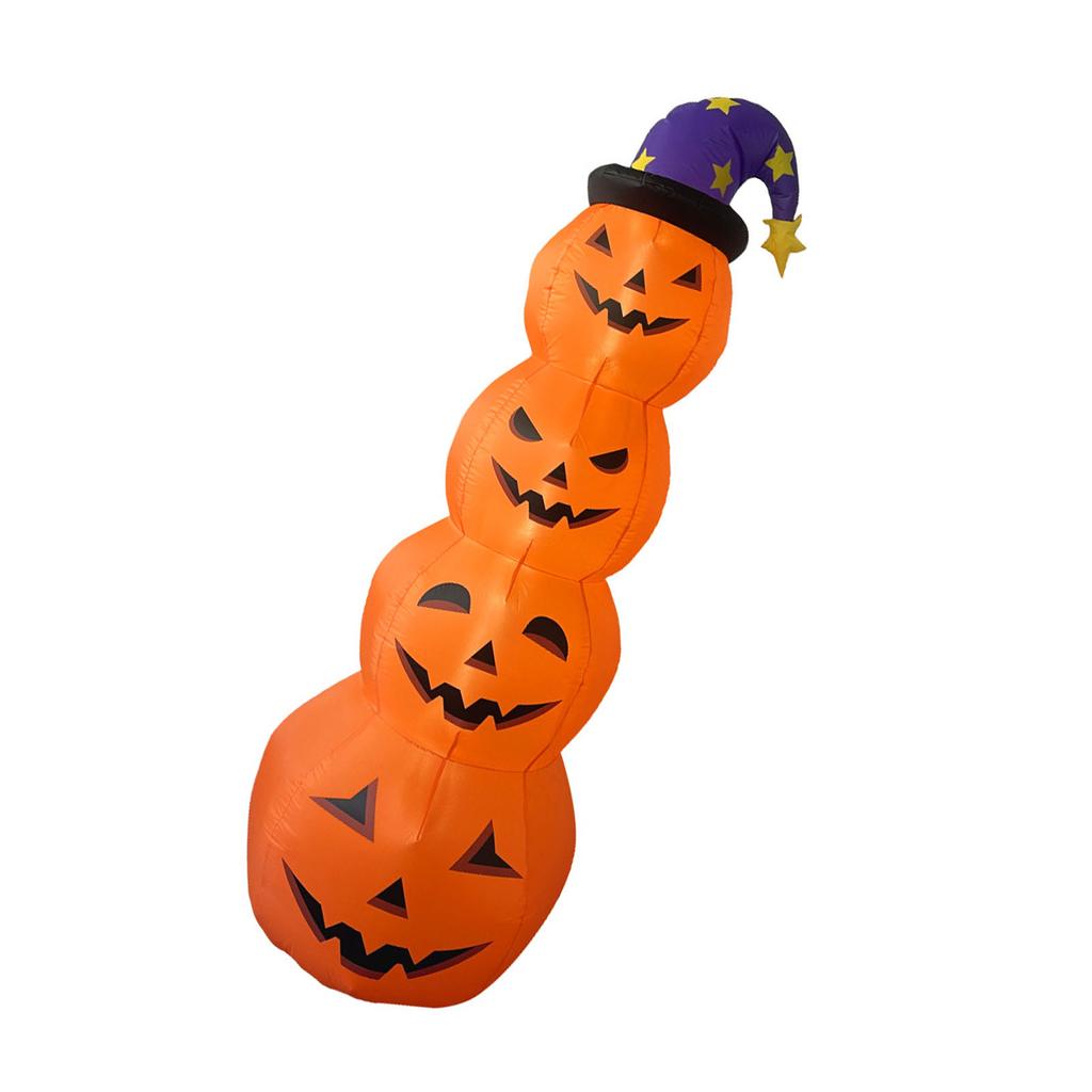 Надувные тыквы с подсветкой, сложенные в стопку, надувные тыквы для украшения двора в помещении и на открытом воздухе 7,87 фута