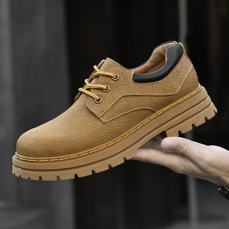 Мужская обувь осень новая натуральная кожа досуг карго борд обувь британский стиль ретро низкий верх