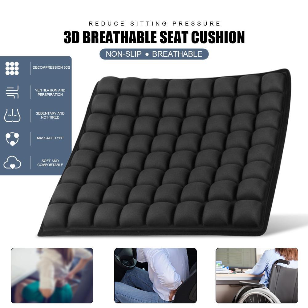 3D Air Cushion for Office Chair Car Seat Air Seat Cushion Back Cushion for Relieving Back Sciatica Tailbone Pain Seat