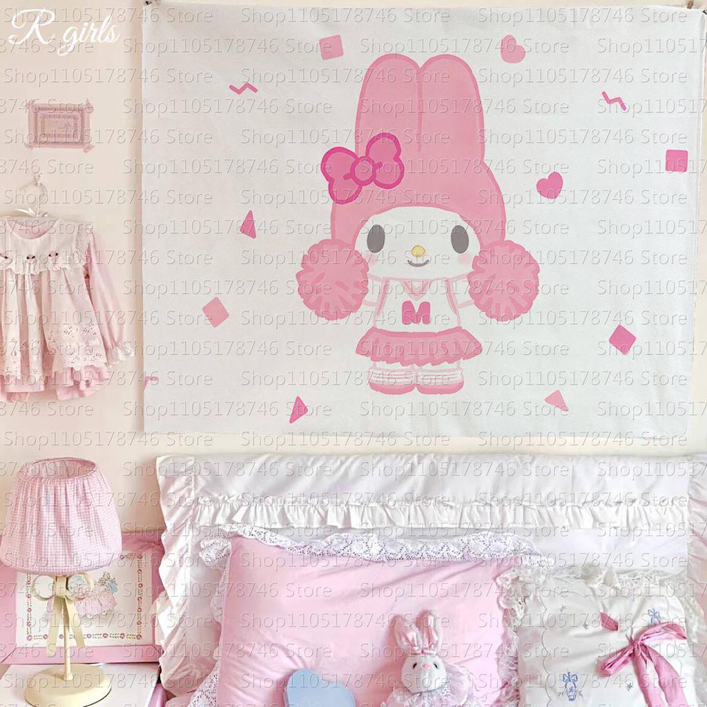 Sanrio Melody Tapestry for Living Room Sanrio Home Decoration Melody Personalized Gifts Decorative Tapestry Decorating Items
