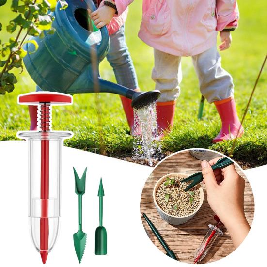 Маленькая пластиковая ручная сеялка, игольчатый дизайн, инструмент для сеялки, легкая сеялка, портативная сеялка, разбрасыватель, садовое вспомогательное оборудование